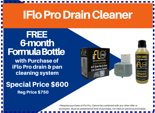 iFlo drain cleaning coupon for HVAC