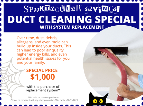 Duct cleaning discount offer for Fall