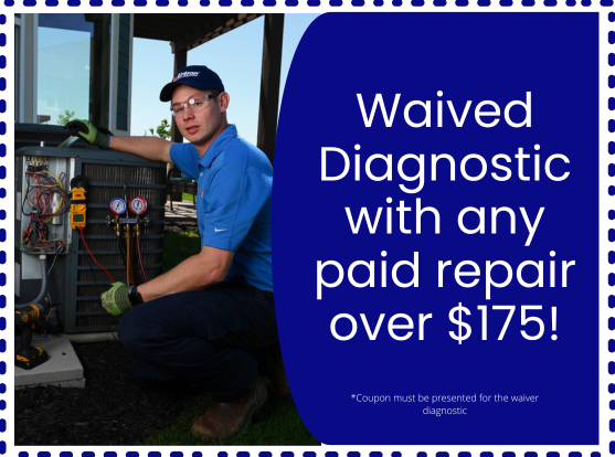 Airtron Raleigh waived diagnostic with a completed repair coupon