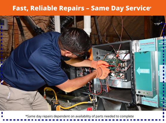 Airtron can get your HVAC repair done the next day