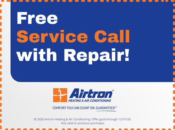 Airtron will waive the diagnostic trip charge when a repair is completed