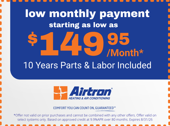 Low monthly payment on new system purchase