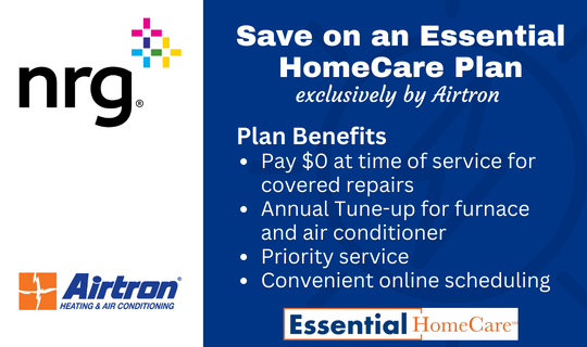 Airtron Essential Homecare maintenance plan offer for NRG energy customers