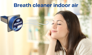 The Micropure air purifier cleans indoor air using a combination on ionization and uv light.