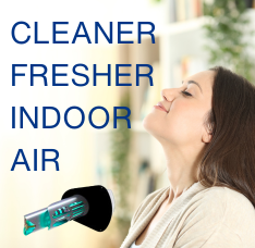 Reme Halo air purifier cleans the air with a combination of UV light and ionization process.