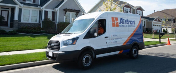 Airtron technician in his van