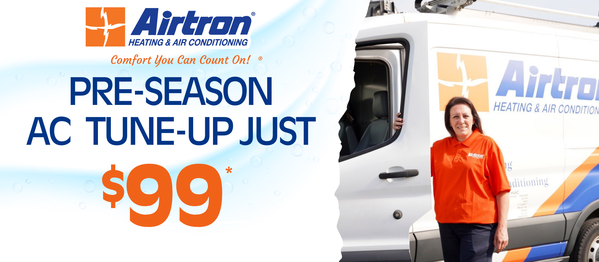 Airtron special pre-season tune-up special for ac and furnace for $99